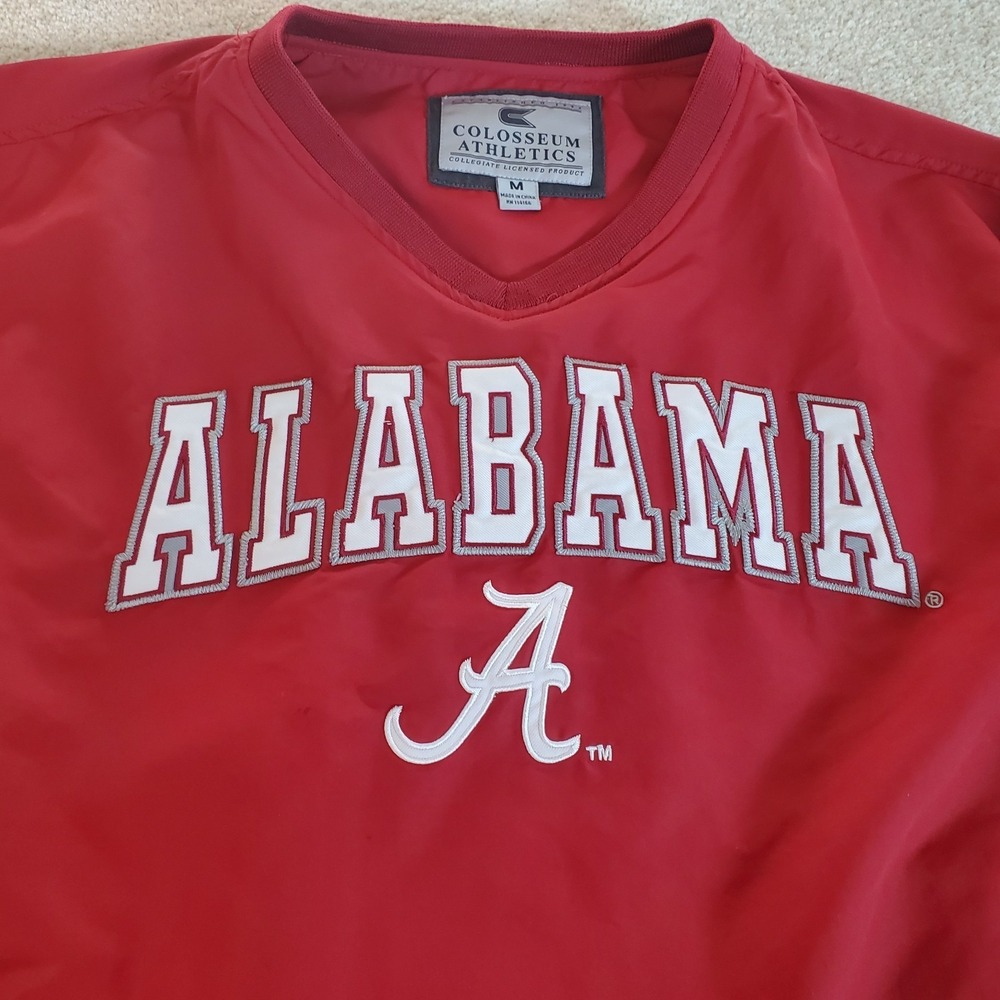 Colosseum Athletics Alabama Crimsom Tide Pullover Windbreaker Medium Long Sleeve